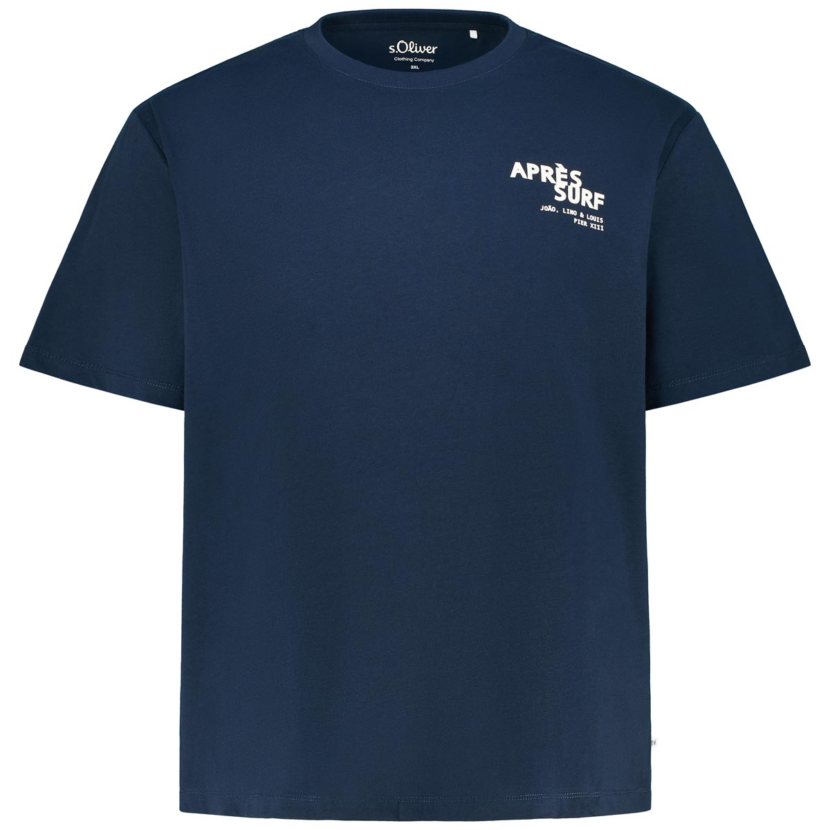 s.Oliver T-Shirt mit Print auf Vorder- und Rückseite dunkelblau