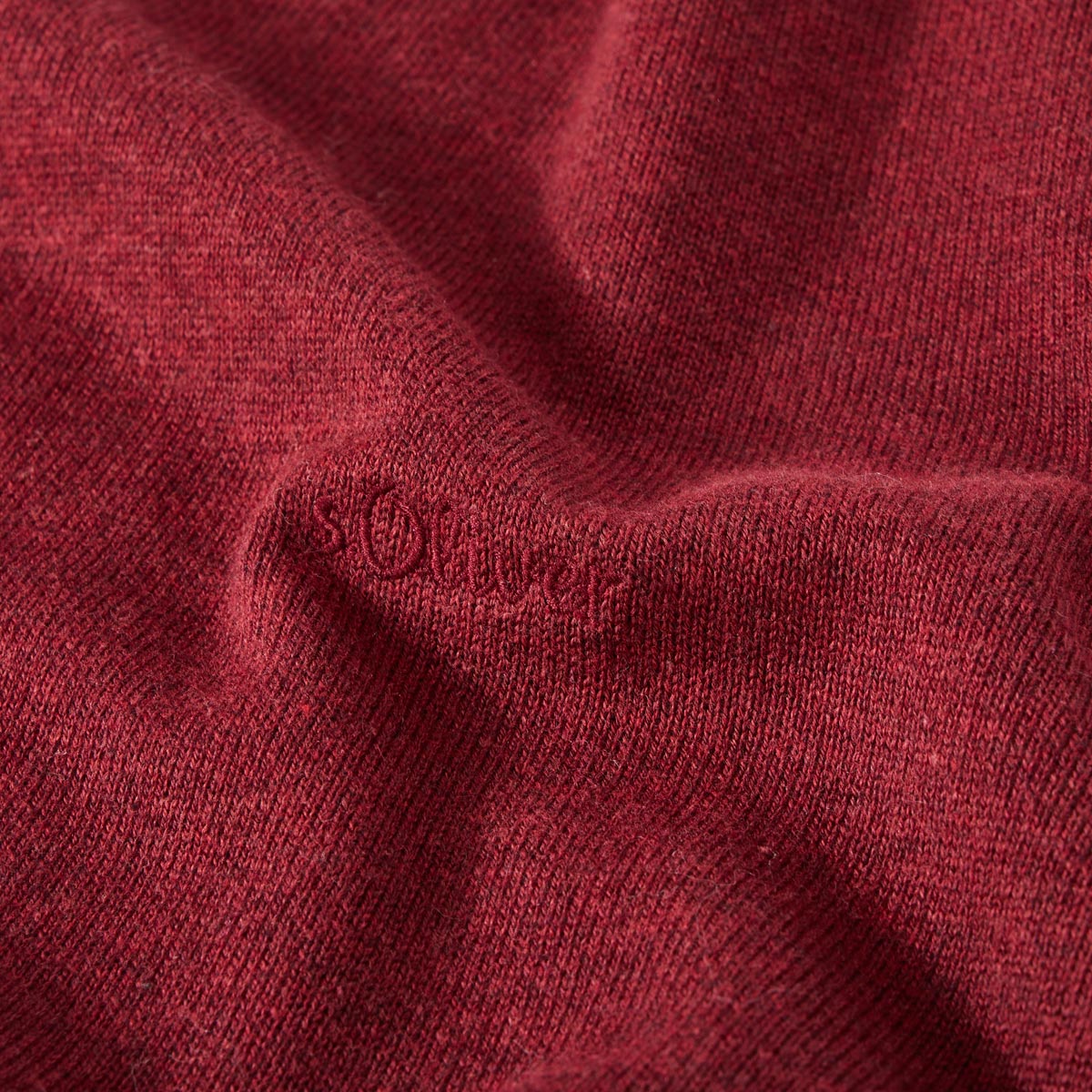 s.Oliver Feinstrickpullover aus Baumwolle rot