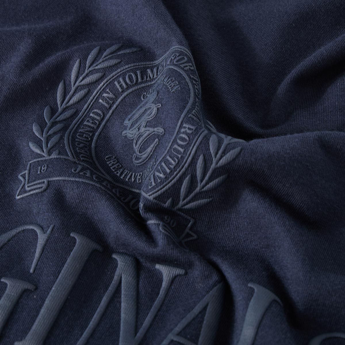 Jack&Jones T-Shirt mit Label-Print marine