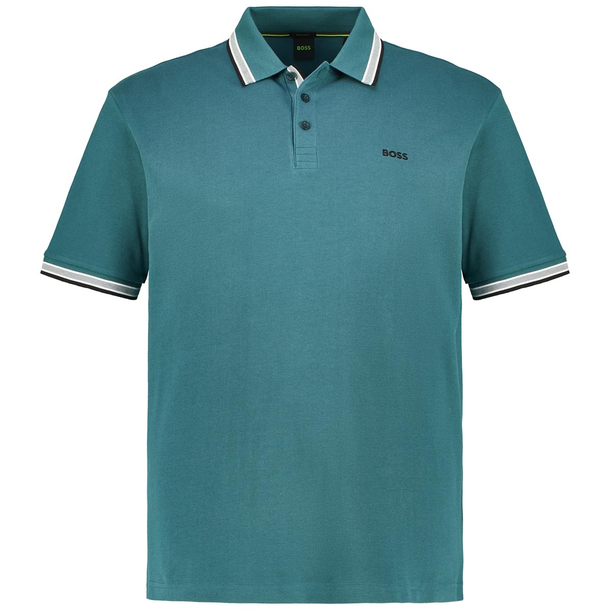 BOSS Poloshirt mit Kontrastdetails Farbe dunkelgrün Größe: 3XL günstig online kaufen