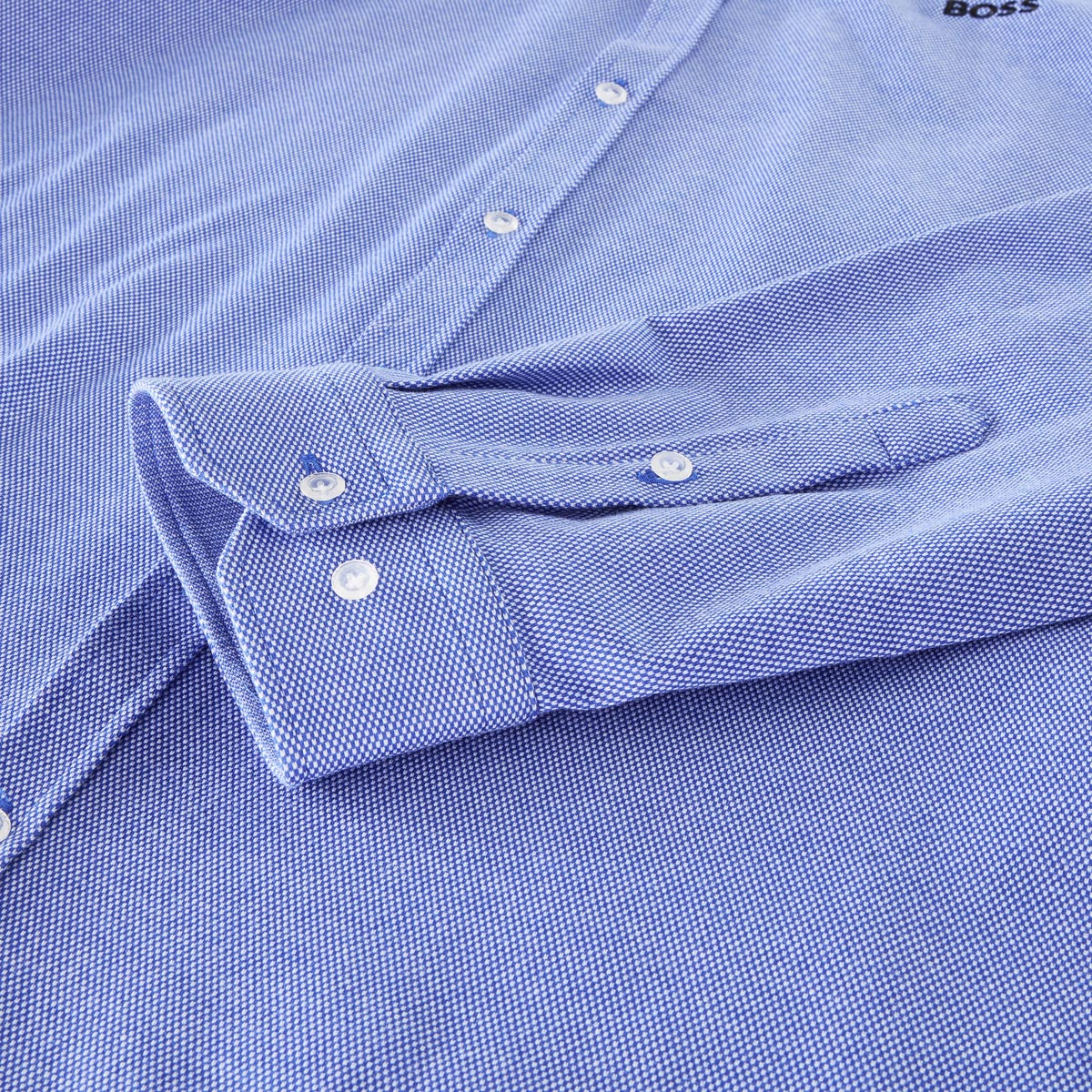 BOSS Freizeithemd aus "Dynamic Jersey" mittelblau