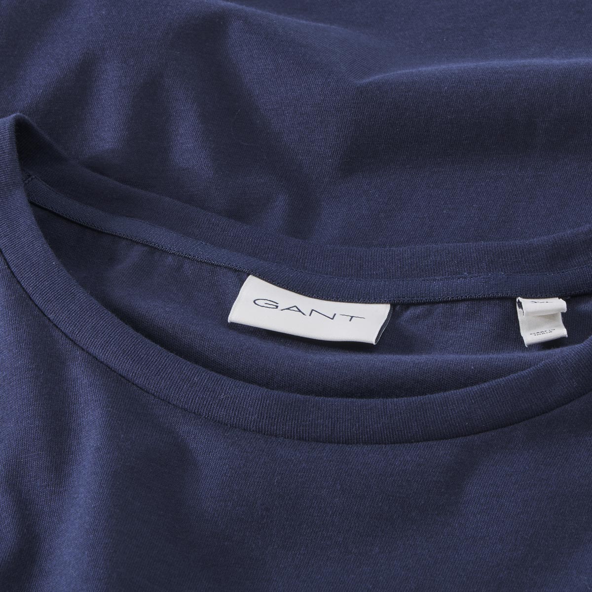Gant T-Shirt mit Label-Print dunkelblau