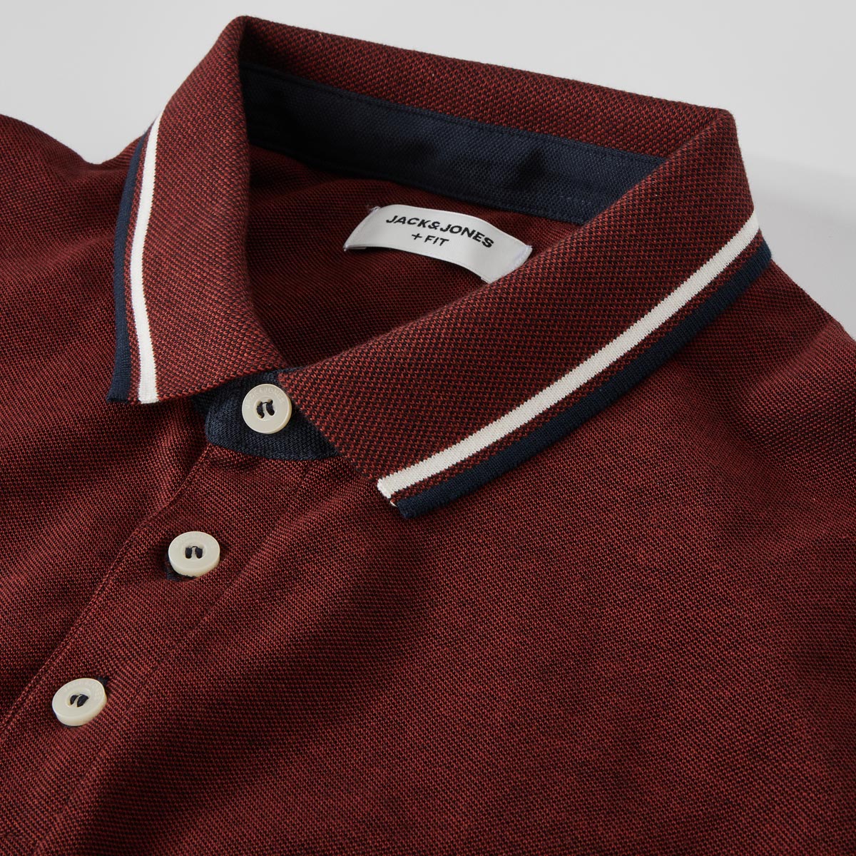 Jack&Jones Poloshirt aus Biobaumwolle dunkelrot