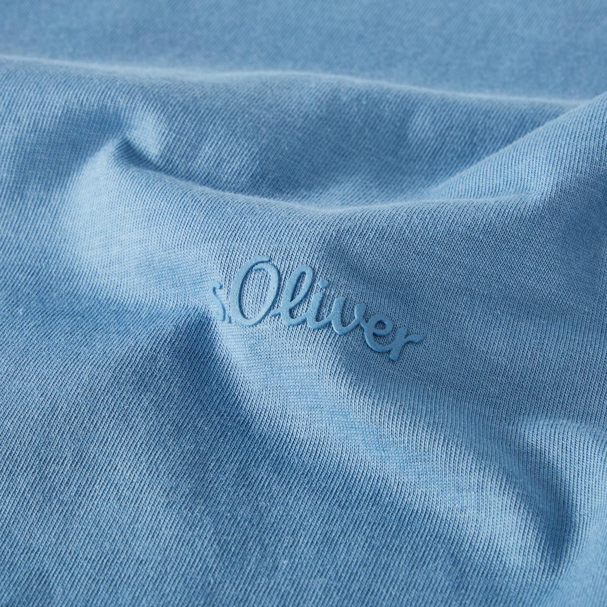 s.Oliver T-Shirt aus Baumwolle mittelblau