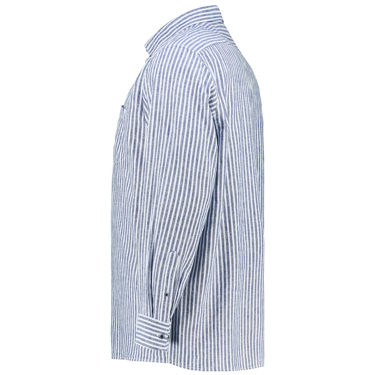 CASA MODA Freizeithemd mit Leinen blau