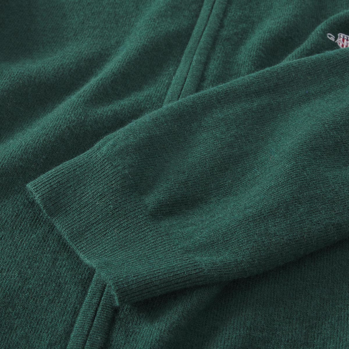 Gant Feinstrickjacke mit Lammwolle dunkelgrün