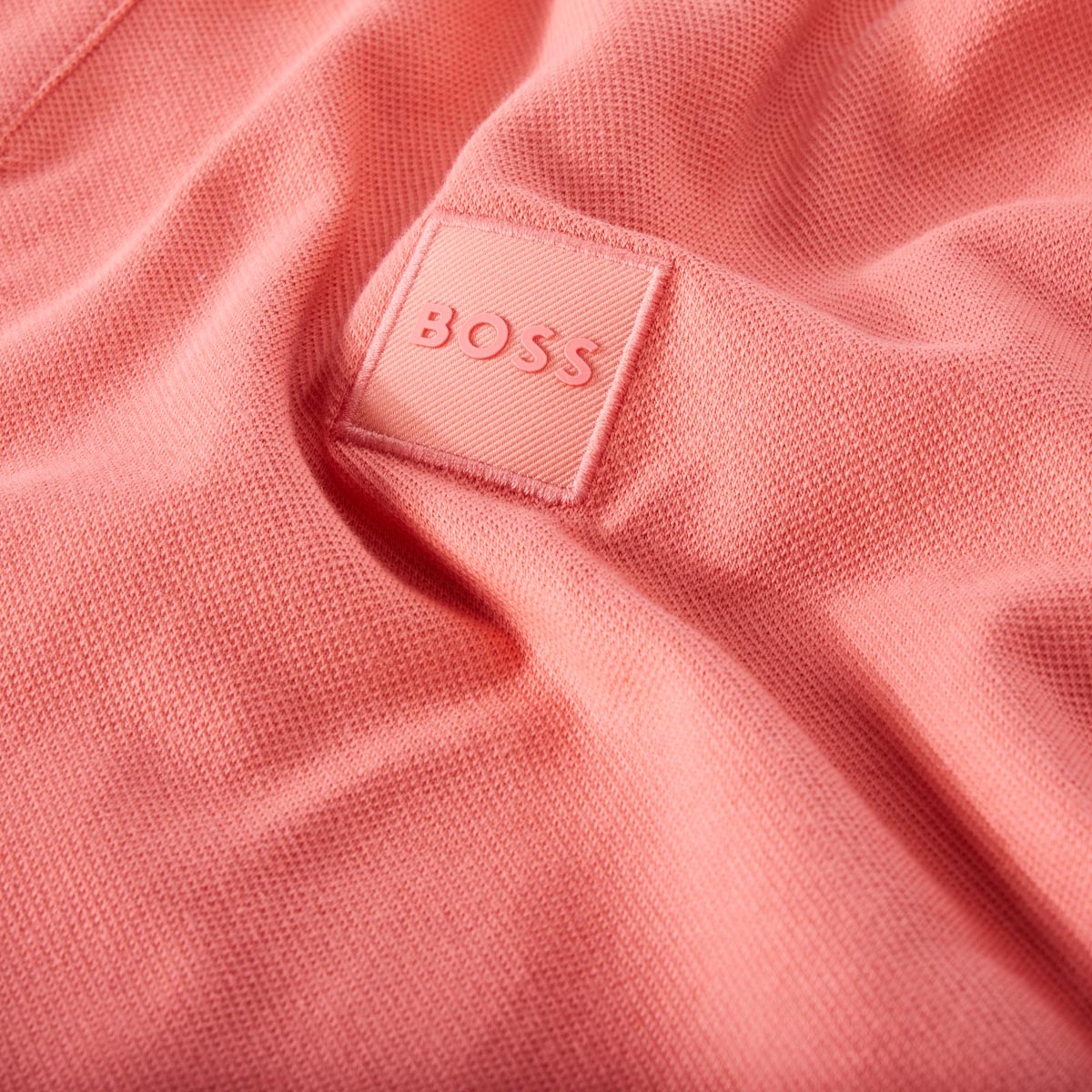 BOSS Poloshirt mit Biobaumwolle hellrot