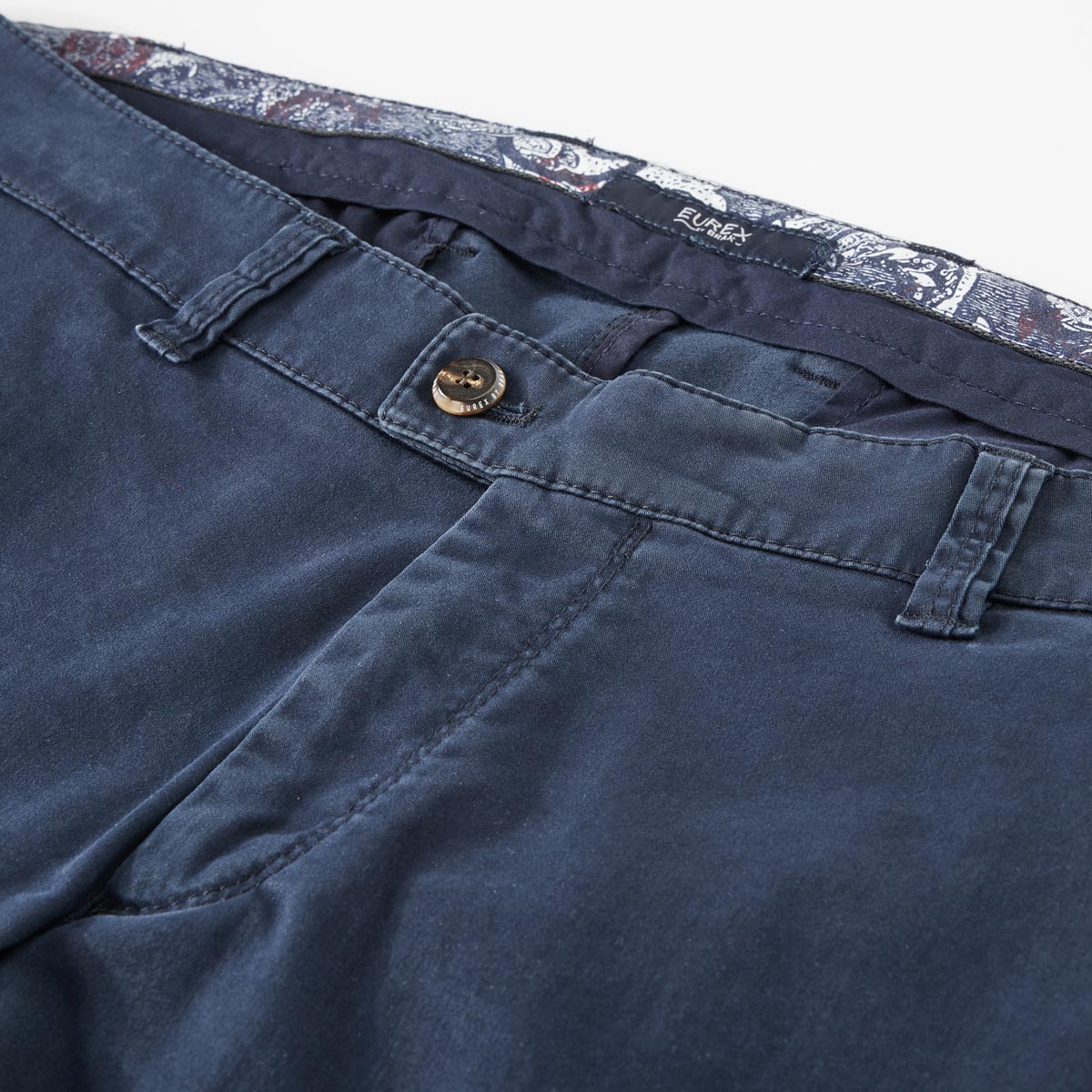 EUREX Stretch-Chinos „Jim“, Regular Fit blau