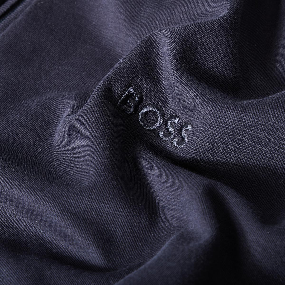 BOSS Langarm-Poloshirt dunkelblau