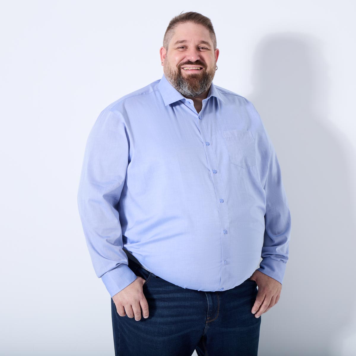 Pfundskerl Businesshemd, langarm hellblau