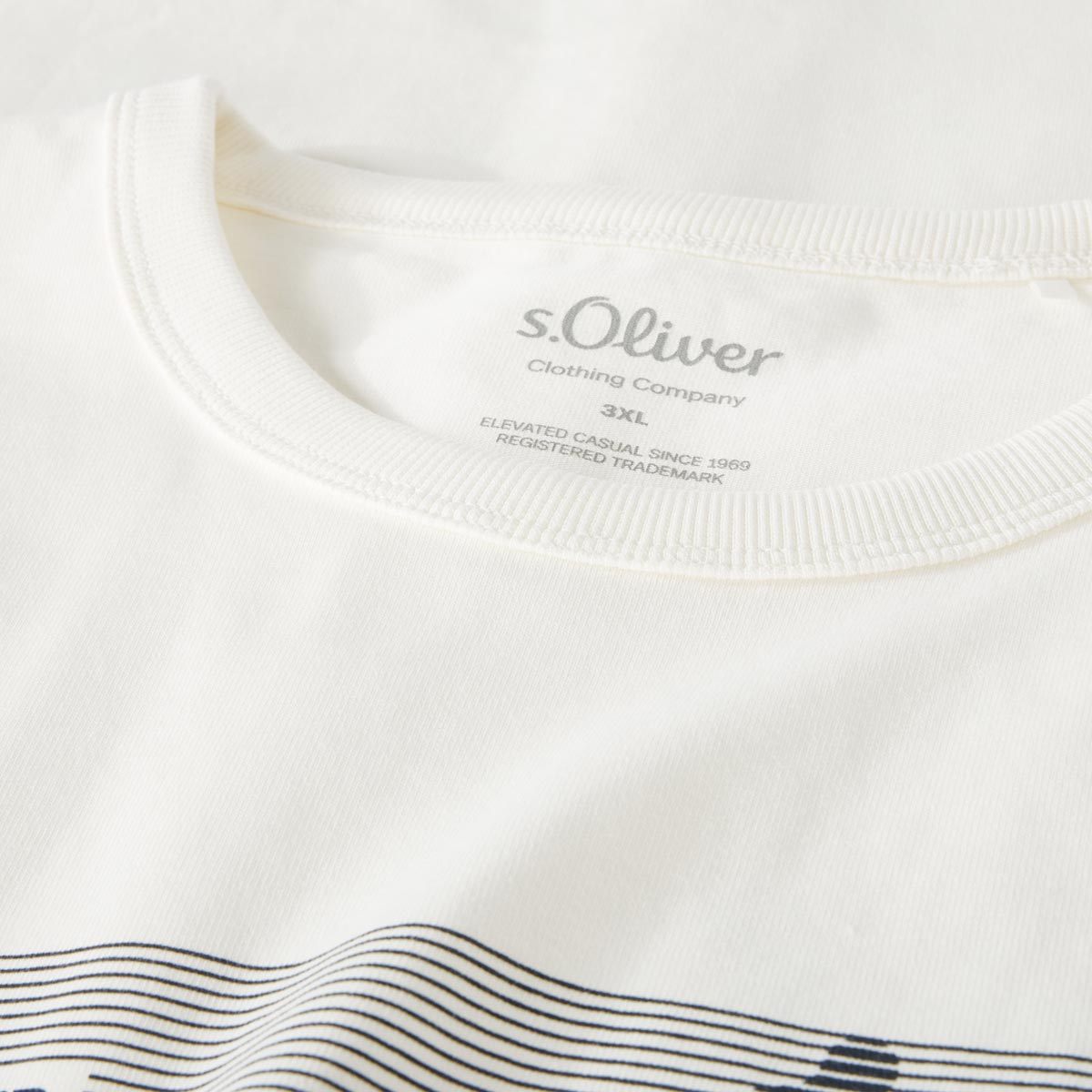 s.Oliver T-Shirt mit Print Farbe weiß Größe: 6XL günstig online kaufen
