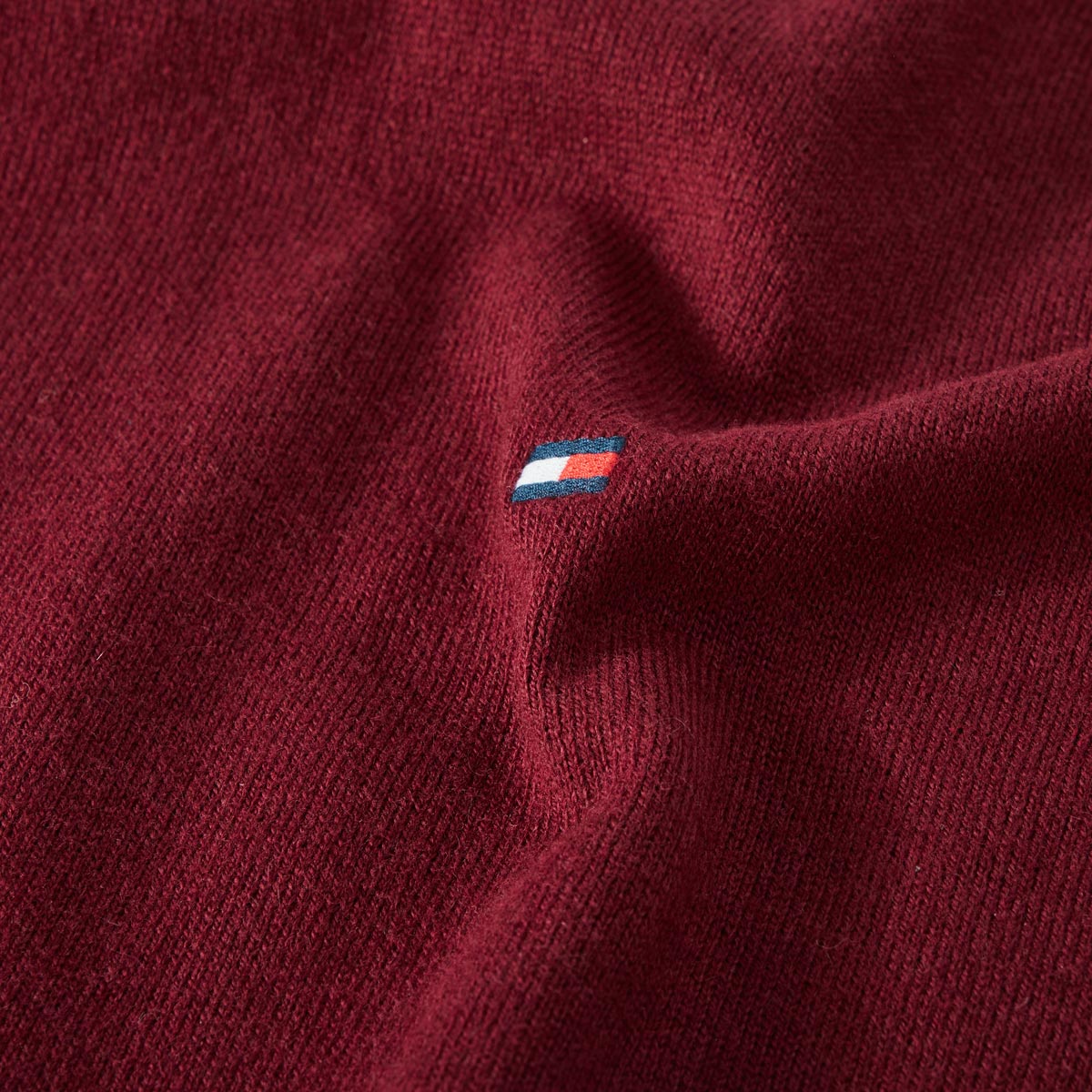 Tommy Hilfiger Feinstrickpullover mit Kaschmir dunkelrot
