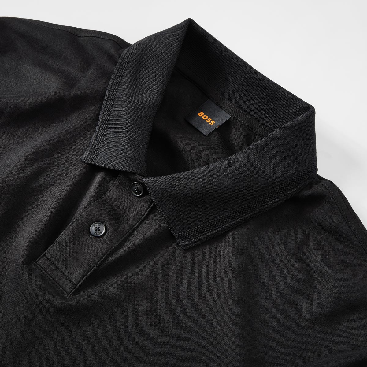 BOSS Poloshirt aus Biobaumwolle schwarz