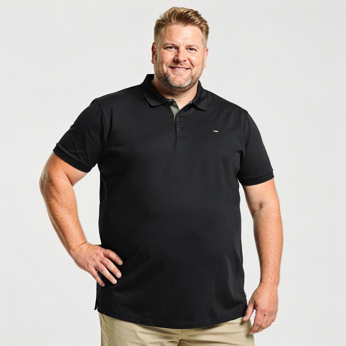 Pfundskerl Premium Poloshirt mit Stretch schwarz