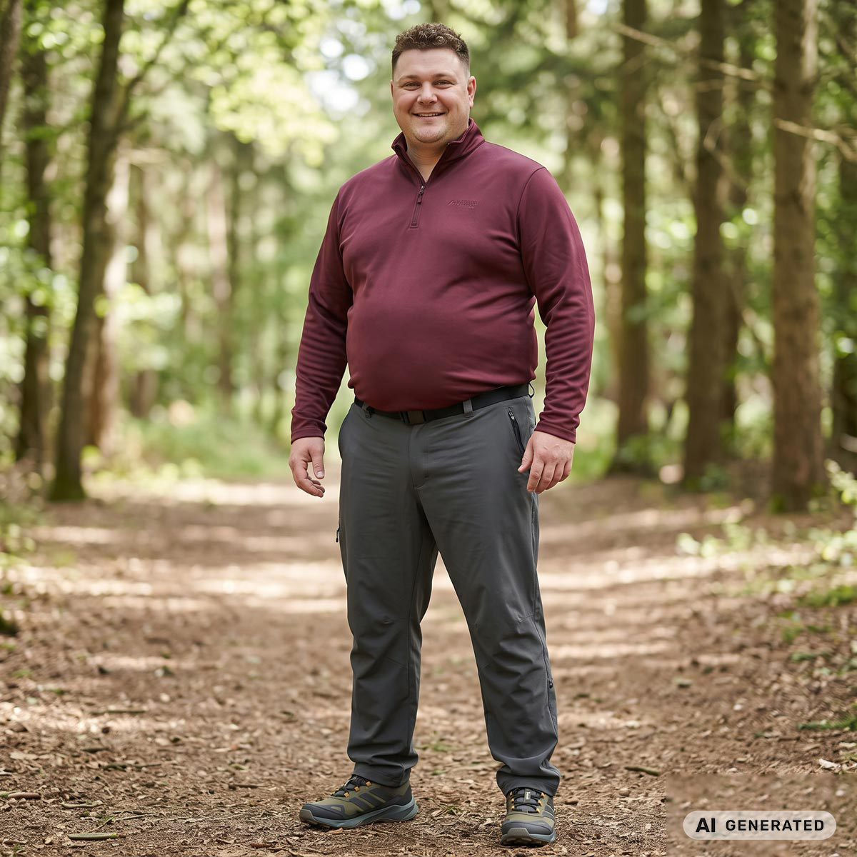 Maier Sports Trekkinghose mit Stretch und Krempelbeinen dunkelgrau