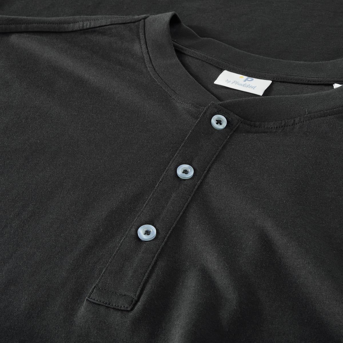 Pfundskerl Doppelpack Shirt mit Serafinokragen schwarz