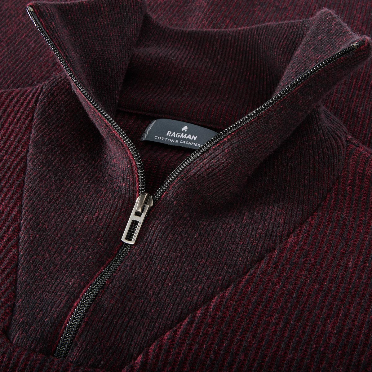 RAGMAN Pullover mit Troyerkragen schwarz