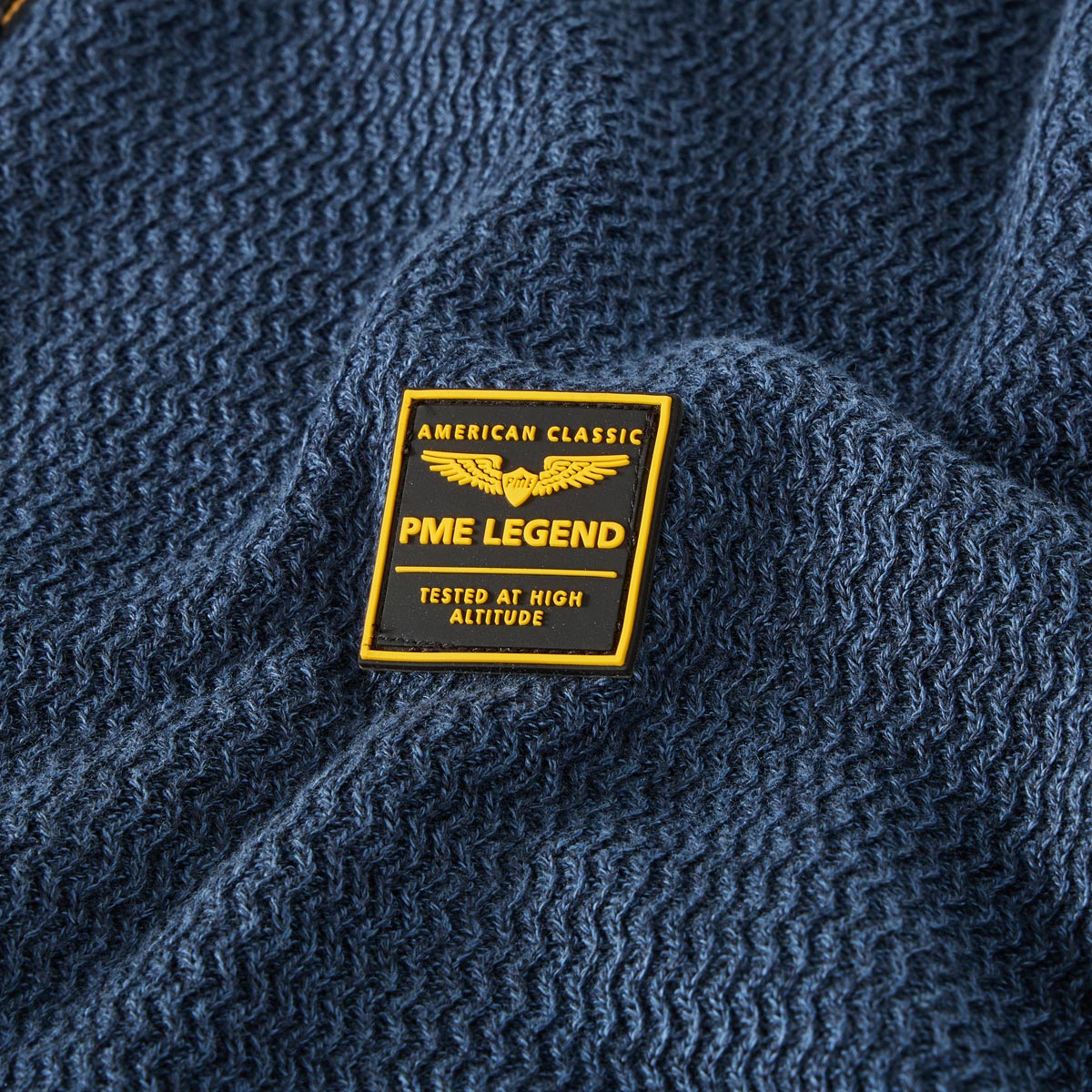 PME LEGEND Strickjacke mit Struktur dunkelblau