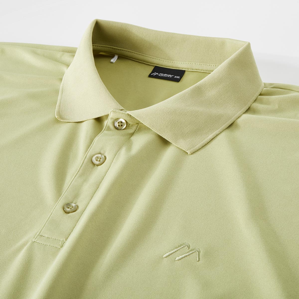Maier Sports Funktions-Poloshirt, atmungsaktiv und schnelltrocknend hellgrün