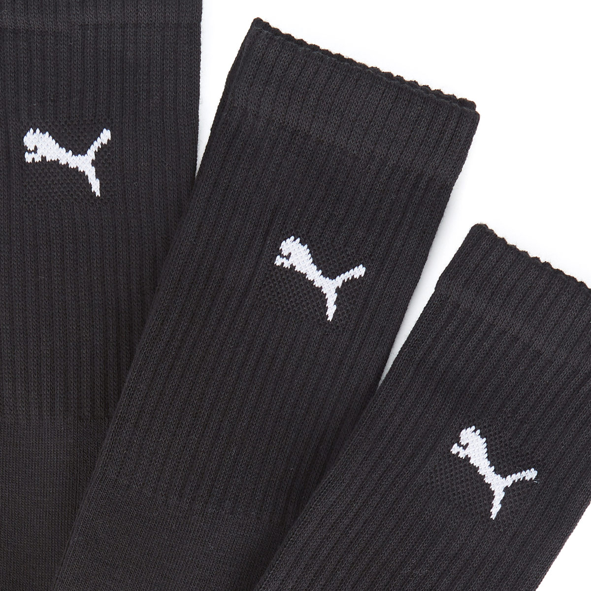 Puma 3er-Pack Sport- und Freizeitsocken mit verstärkter Ferse schwarz
