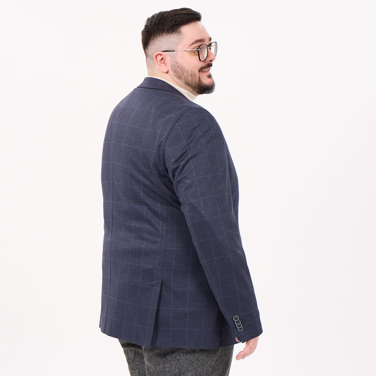 Weis Sakko aus Stretch-Jersey blau