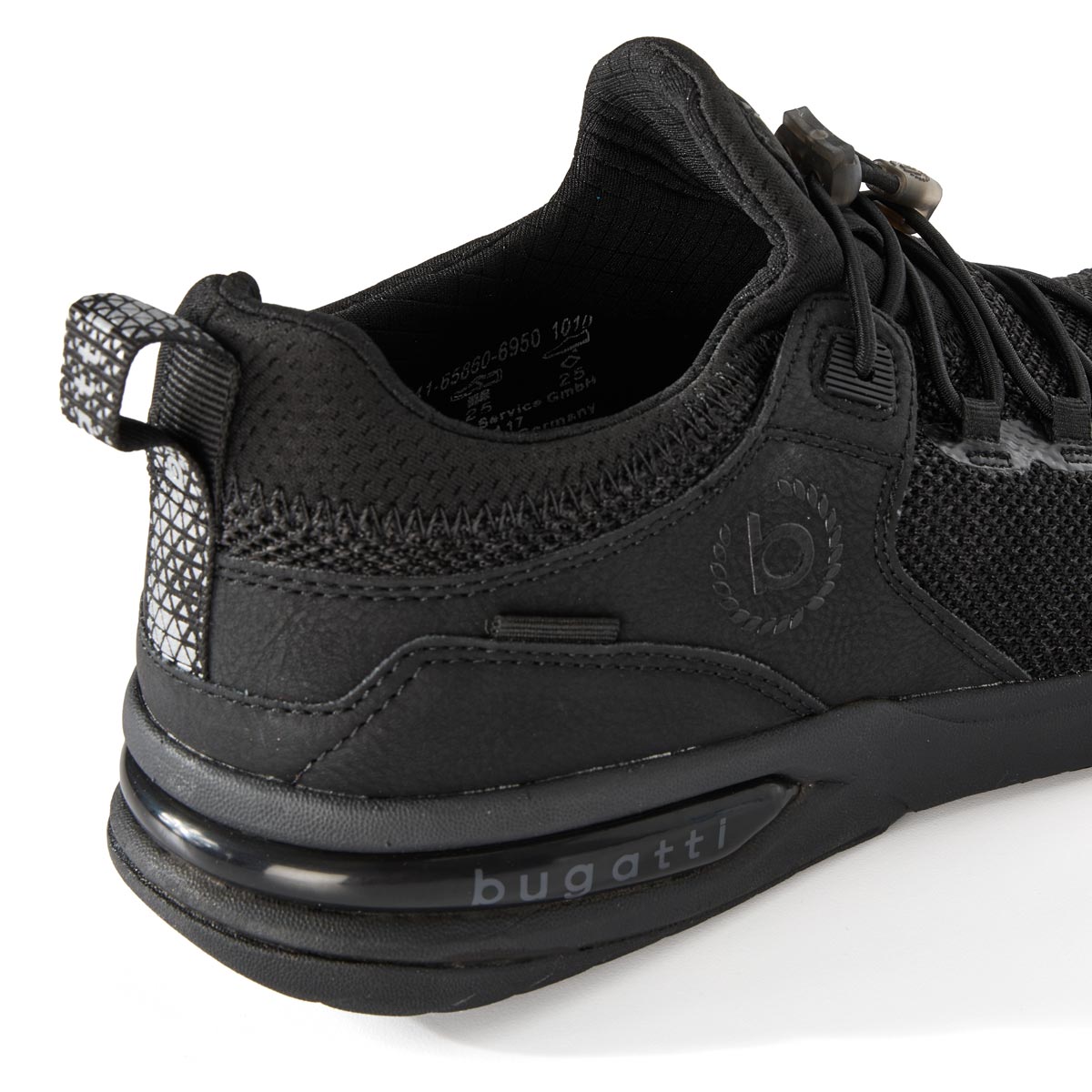 bugatti Sneaker mit elastischer Schnürung, leicht schwarz