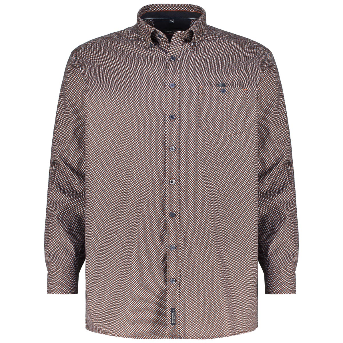 CASA MODA Freizeithemd mit Allover-Muster Farbe braun Größe: 7XL günstig online kaufen