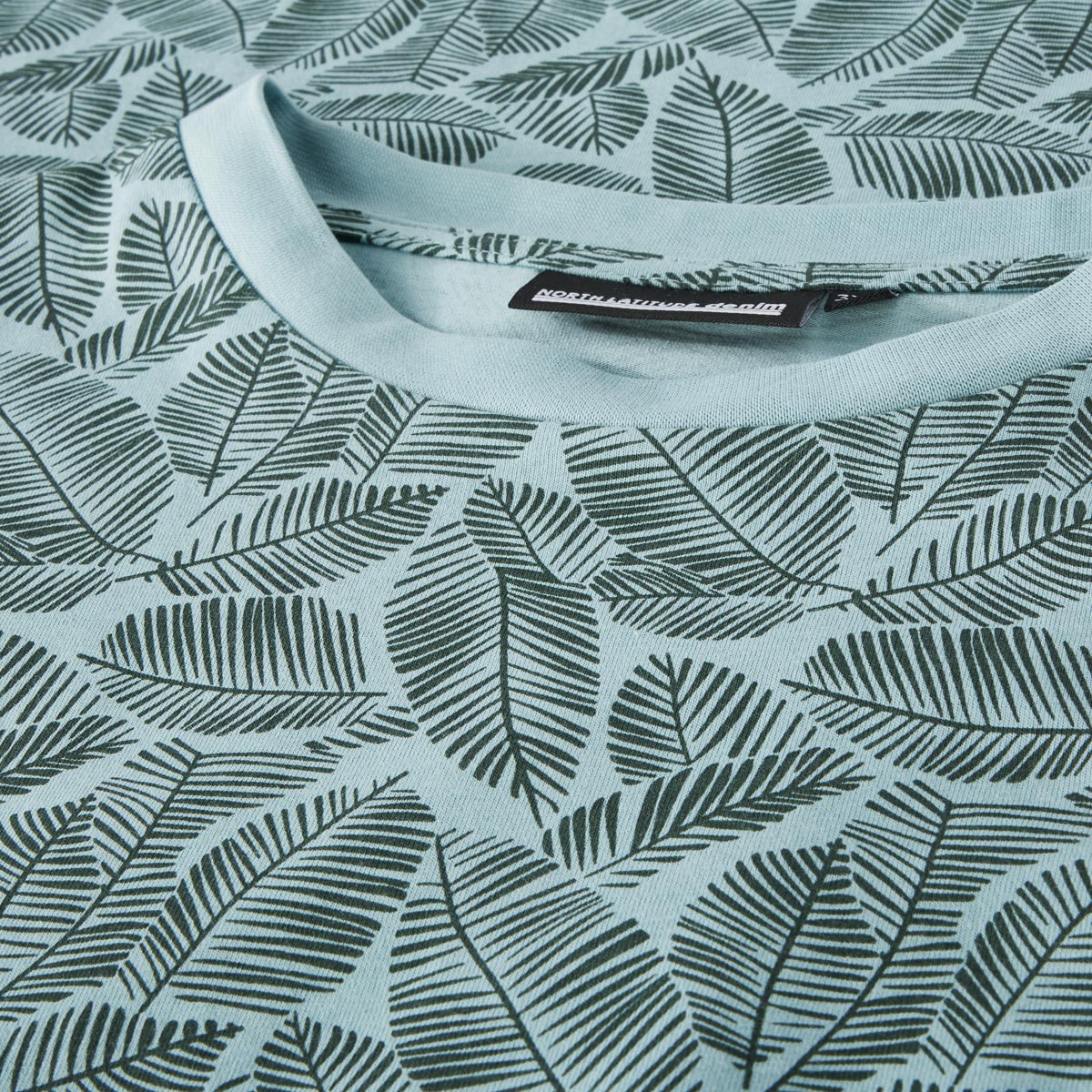 North T-Shirt mit Allover-Muster Farbe blau Größe: 7XL günstig online kaufen