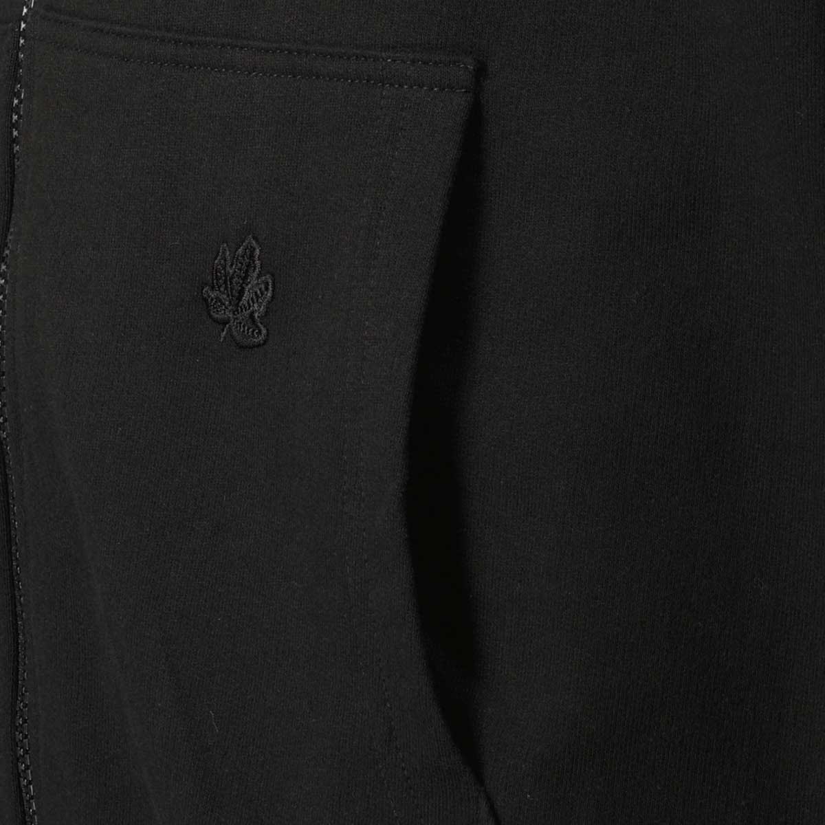 Ahorn Kapuzenjacke aus Baumwolle schwarz Ahorn Kapuzenjacke aus Baumwolle schwarz