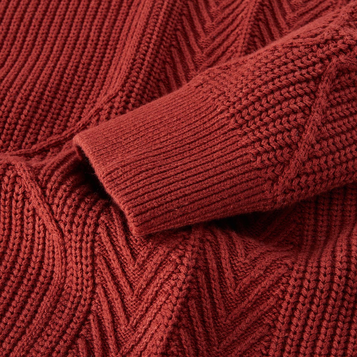 Lerros Strick-Pullover aus Baumwollmix rot