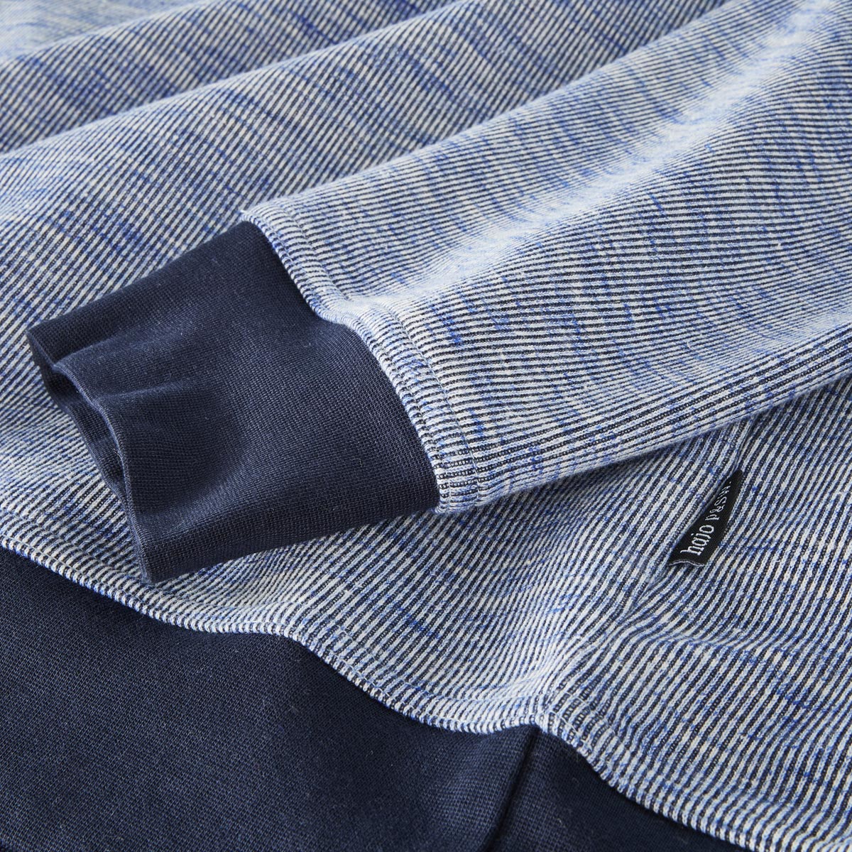 Hajo Sweatshirt aus Baumwollmischung jeansblau