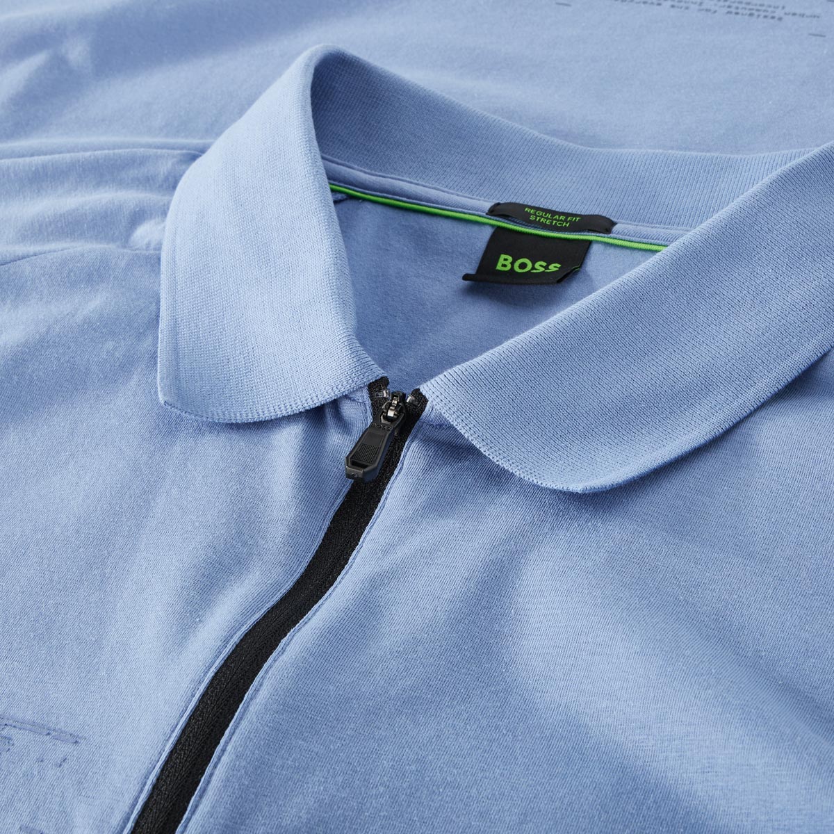 BOSS Poloshirt mit Stretch graublau