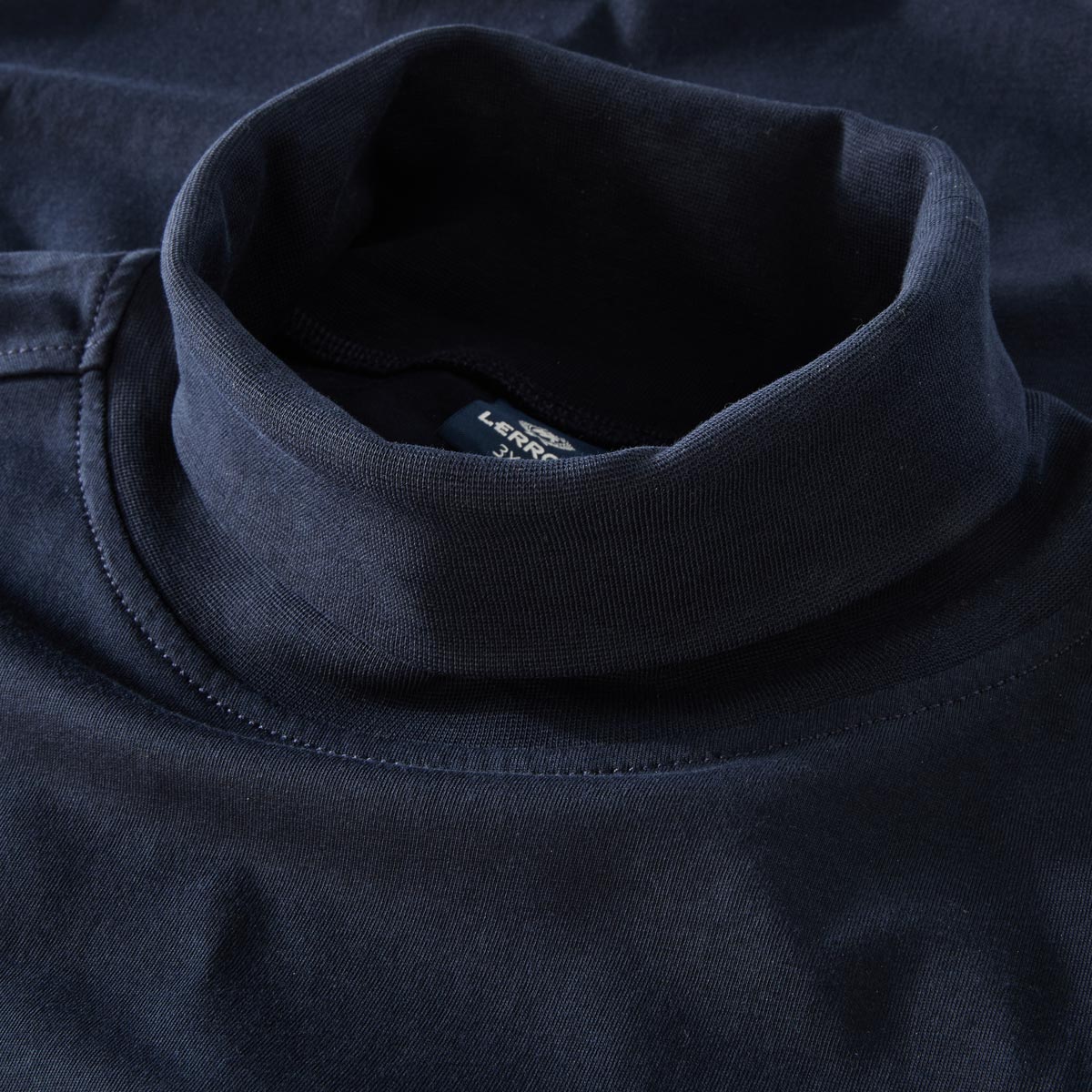 Lerros Rollkragenshirt aus Baumwolle blau