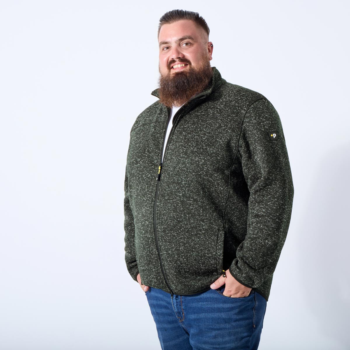 Pfundskerl Strickfleecejacke anthrazit