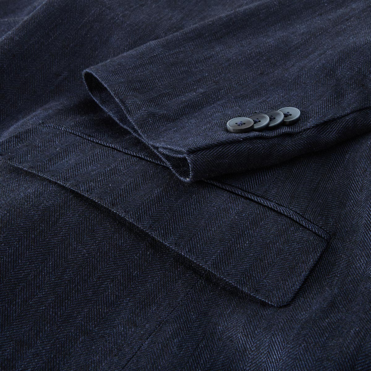 Calamar Sakko mit Leinen dunkelblau