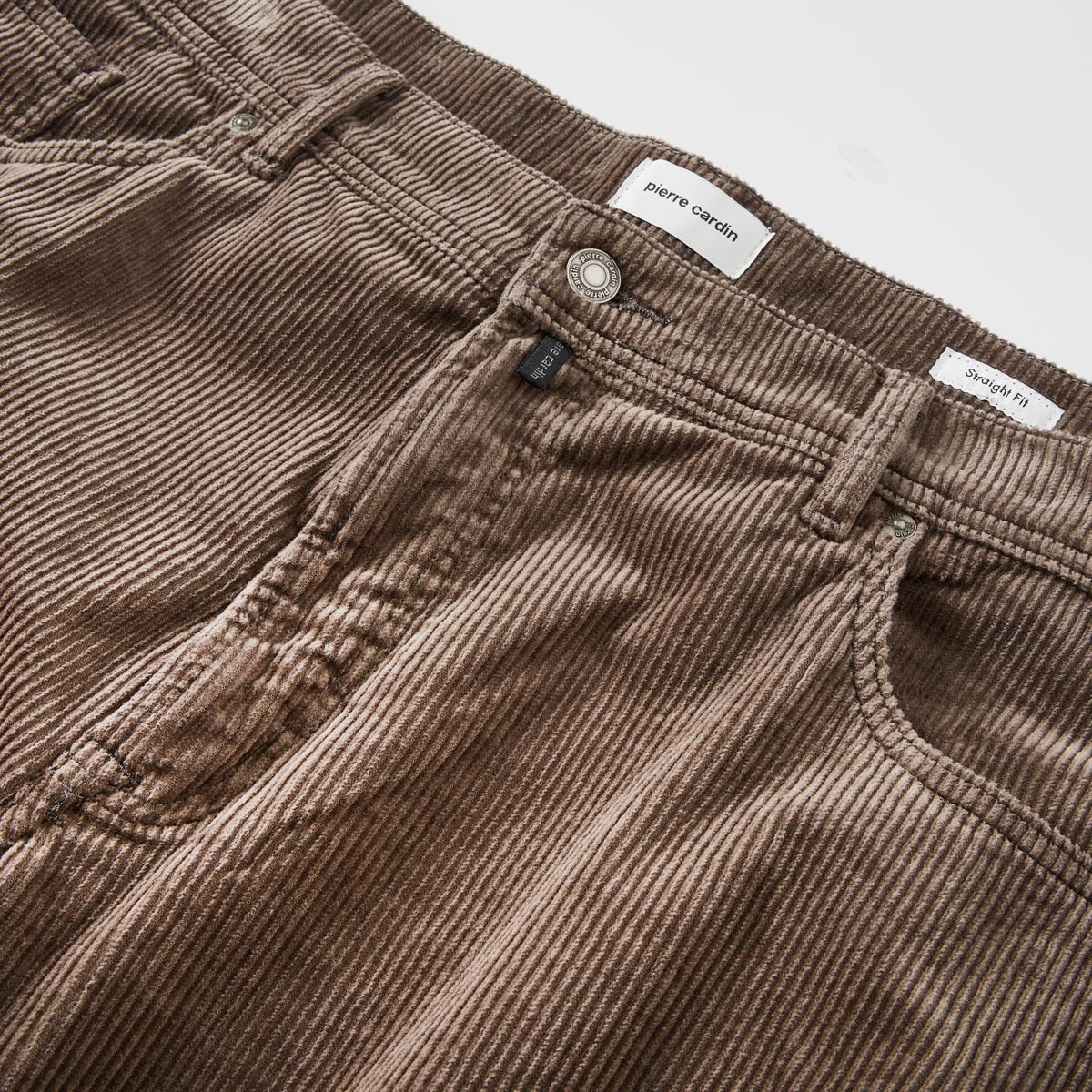 Pierre Cardin Cordhose „Laval“ mit Stretch, Regular Fit grau