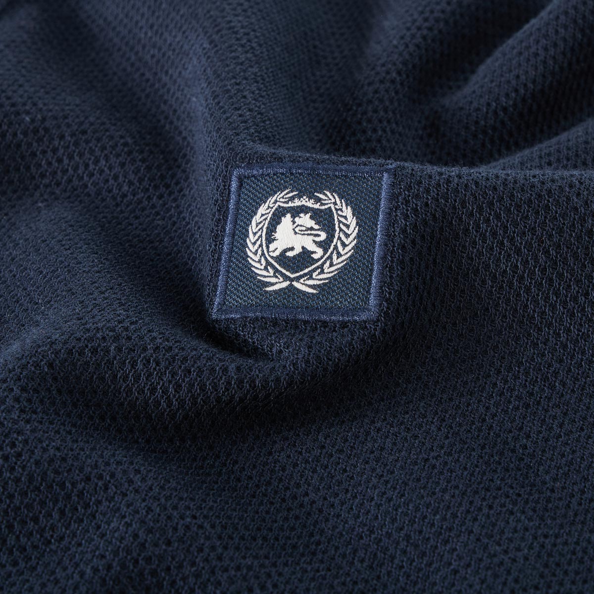 Lerros Poloshirt mit Strukturgewebe blau