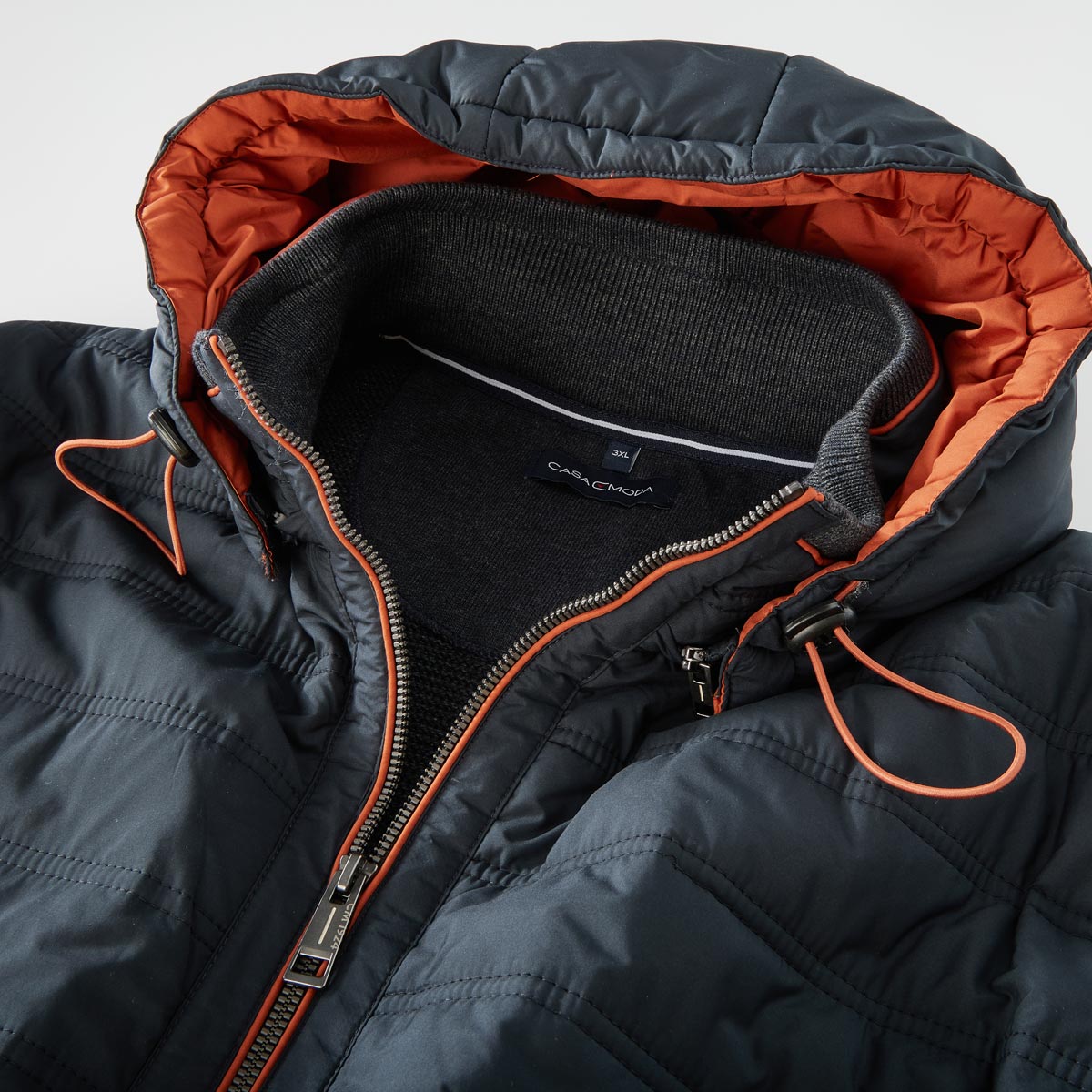 CASA MODA Strickjacke aus Materialmix dunkelblau