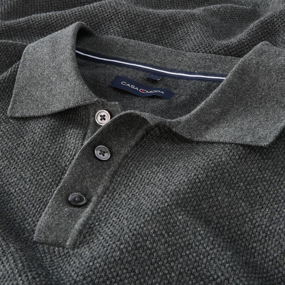 CASA MODA Basic-Poloshirt anthrazit