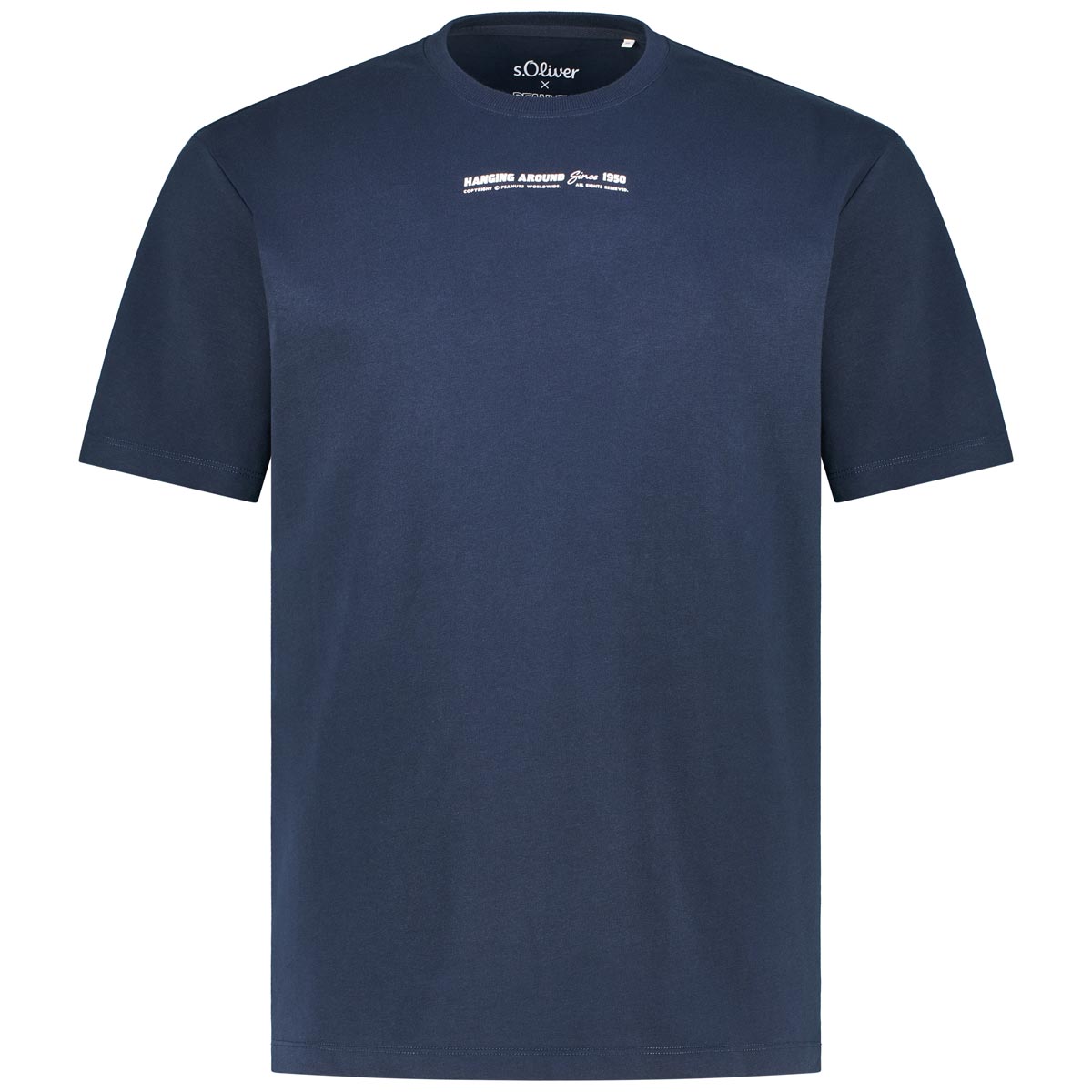 s.Oliver T-Shirt mit Stickerei Farbe blau Größe: 6XL günstig online kaufen