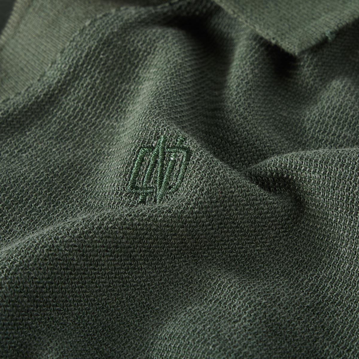 North Strickpolo aus Baumwolle grün