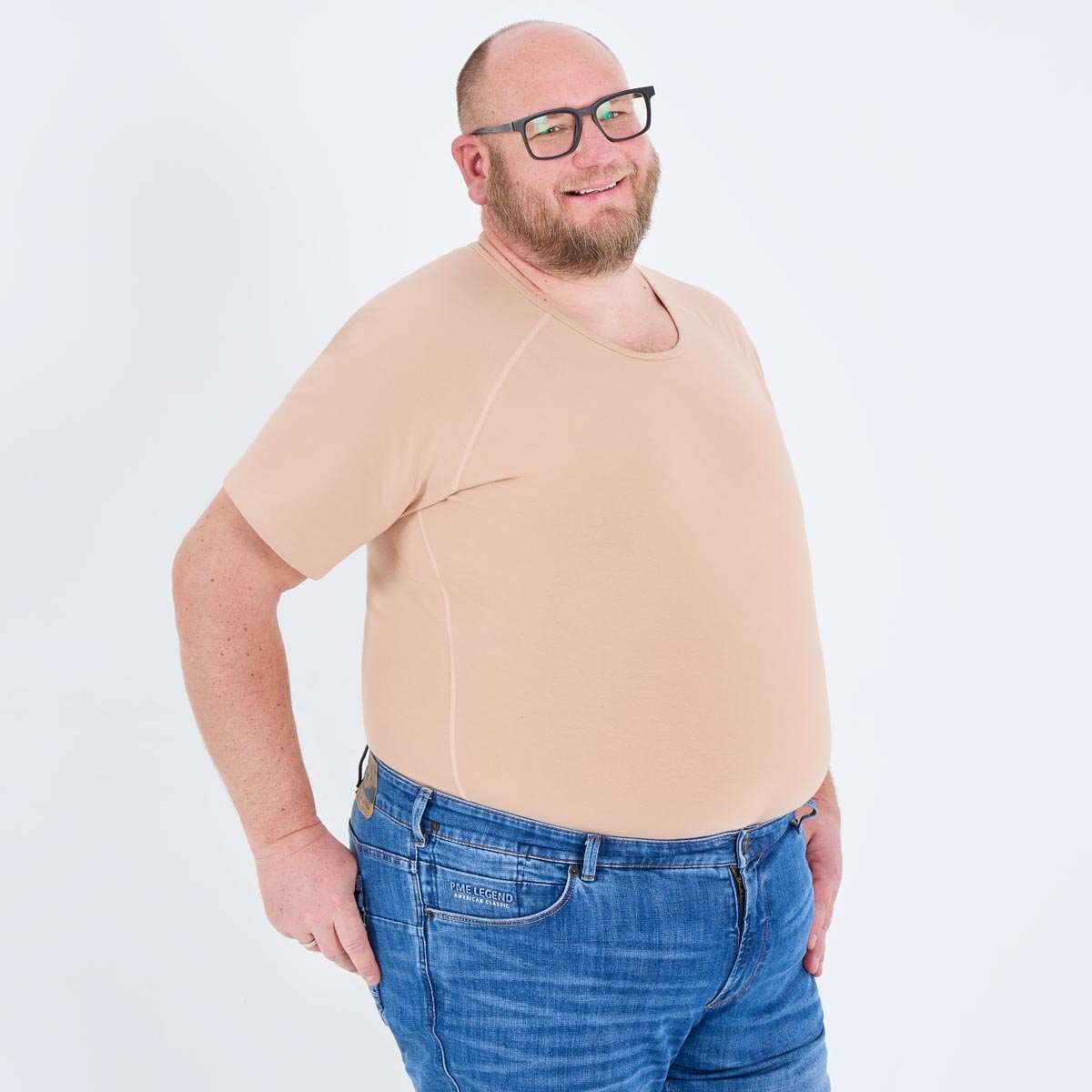 Finn Design Komfort T-Shirt mit stabilisierender Funktion beige