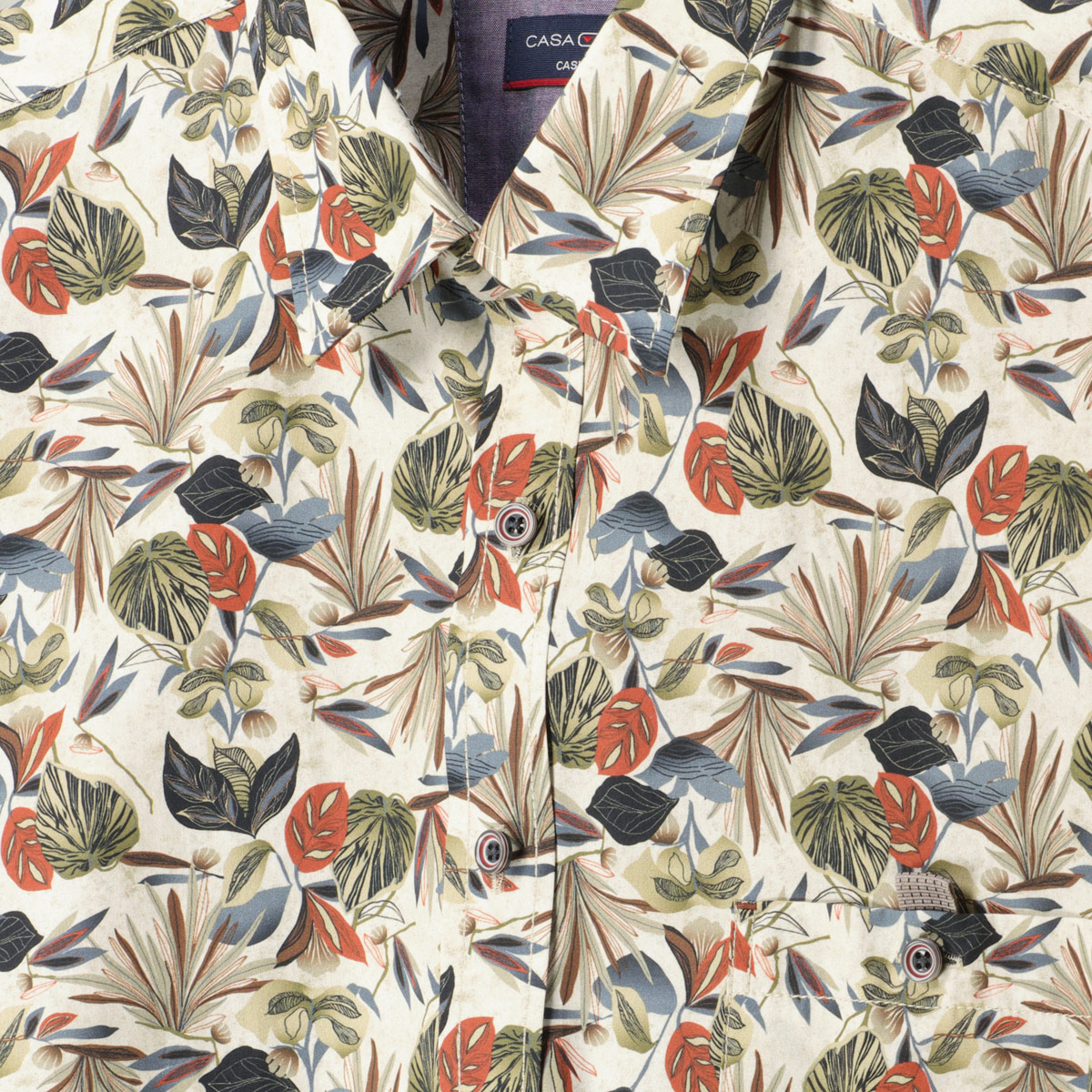 CASA MODA Freizeithemd mit Allover-Print beige