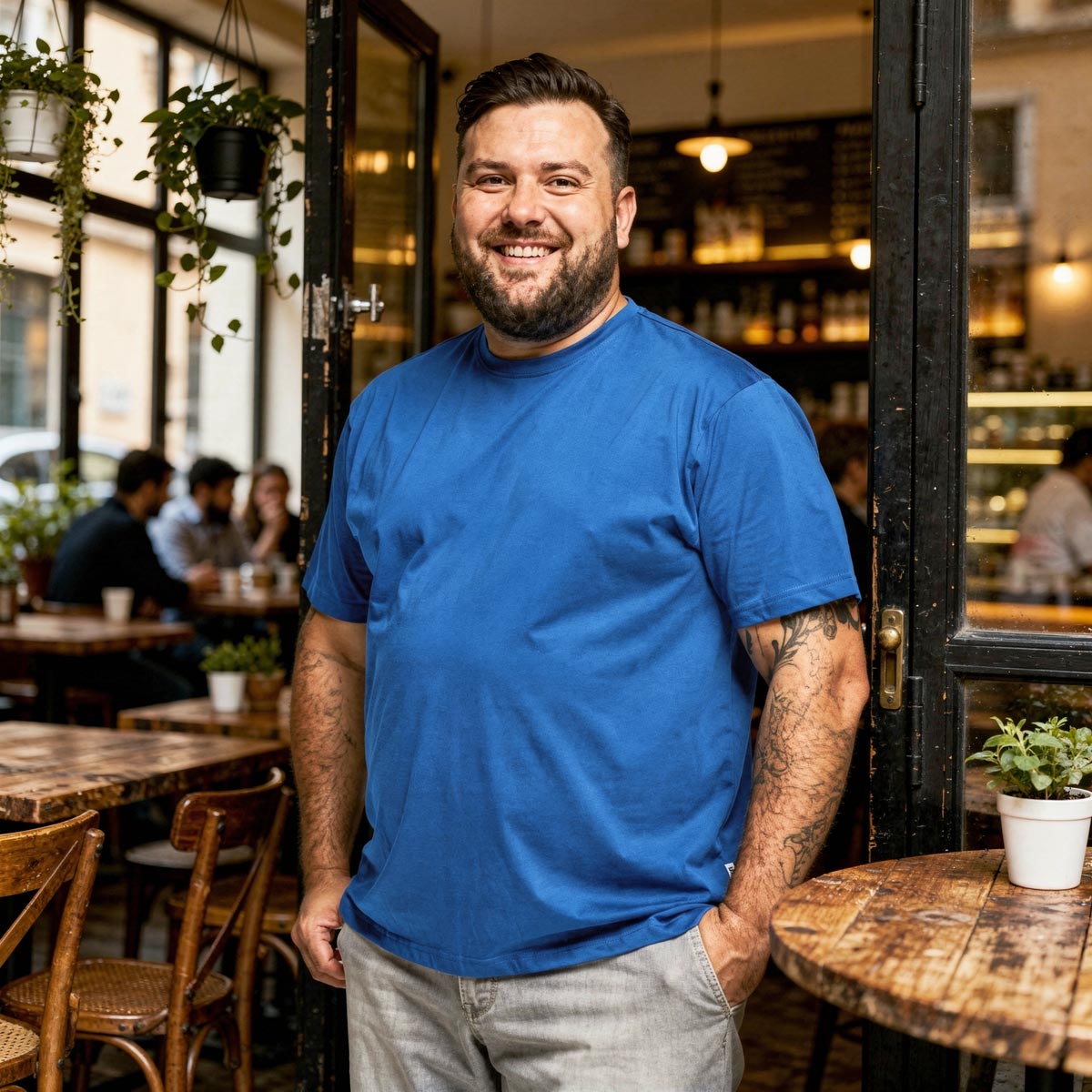 Pfundskerl Basic-T-Shirt im 3er-Pack  dunkelblau/royalblau