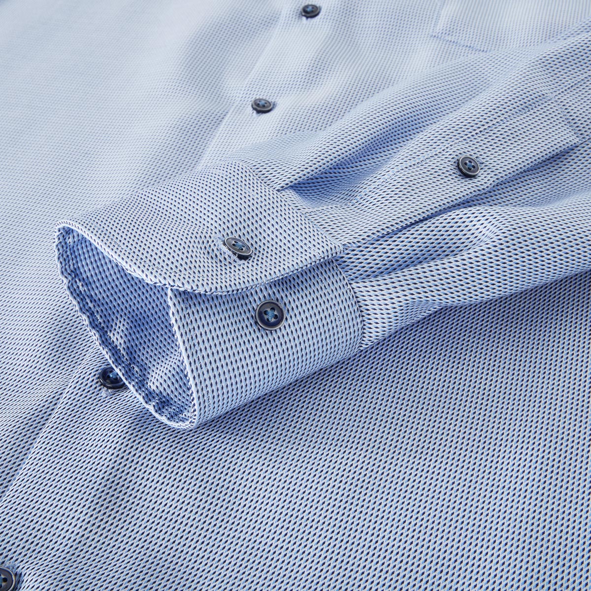 CASA MODA Businesshemd mit Allover-Muster blau