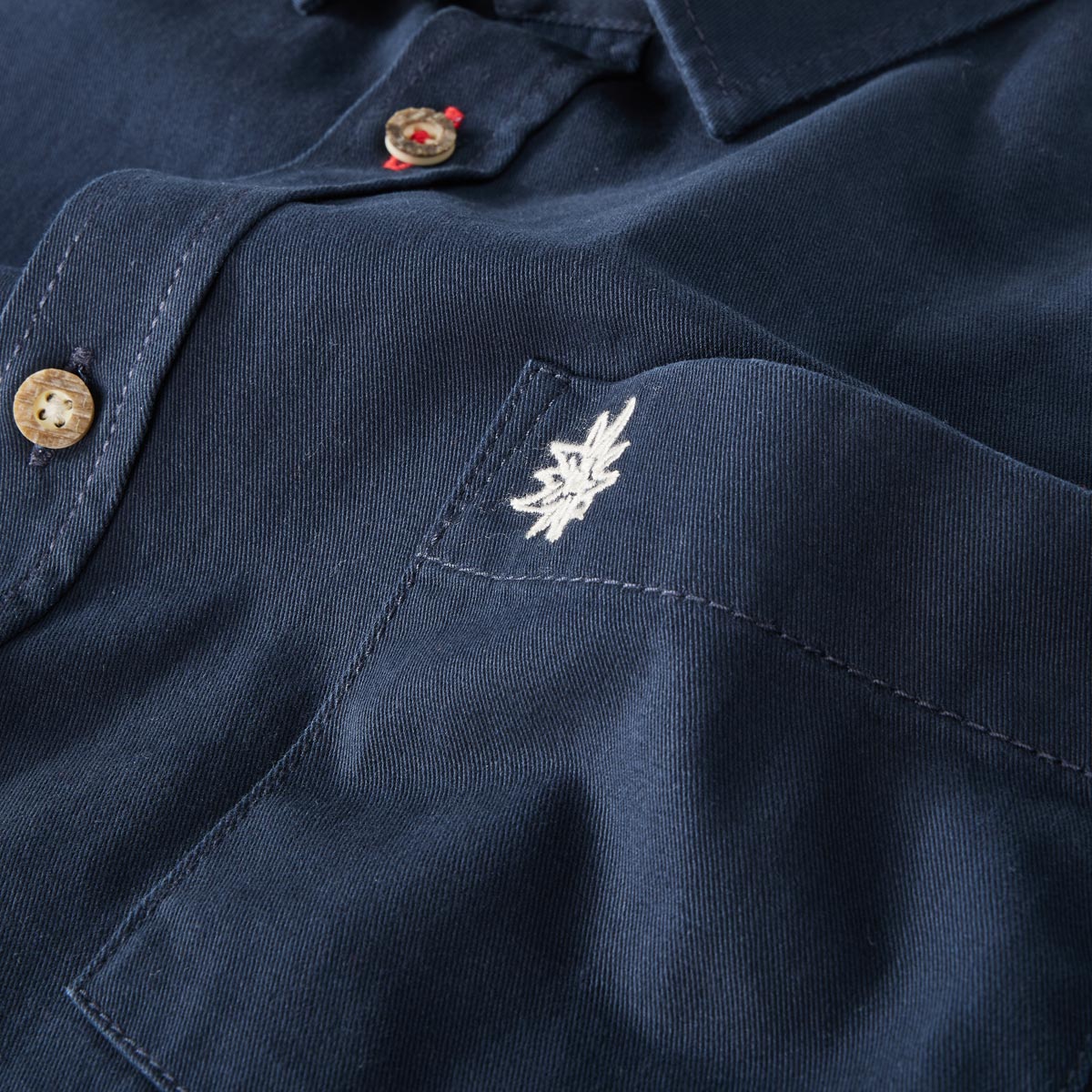 Pfundskerl Trachtenhemd aus Baumwolle dunkelblau