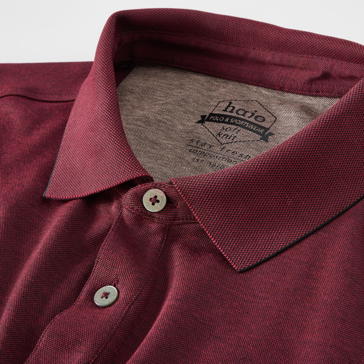 Hajo Poloshirt aus Baumwolle weinrot