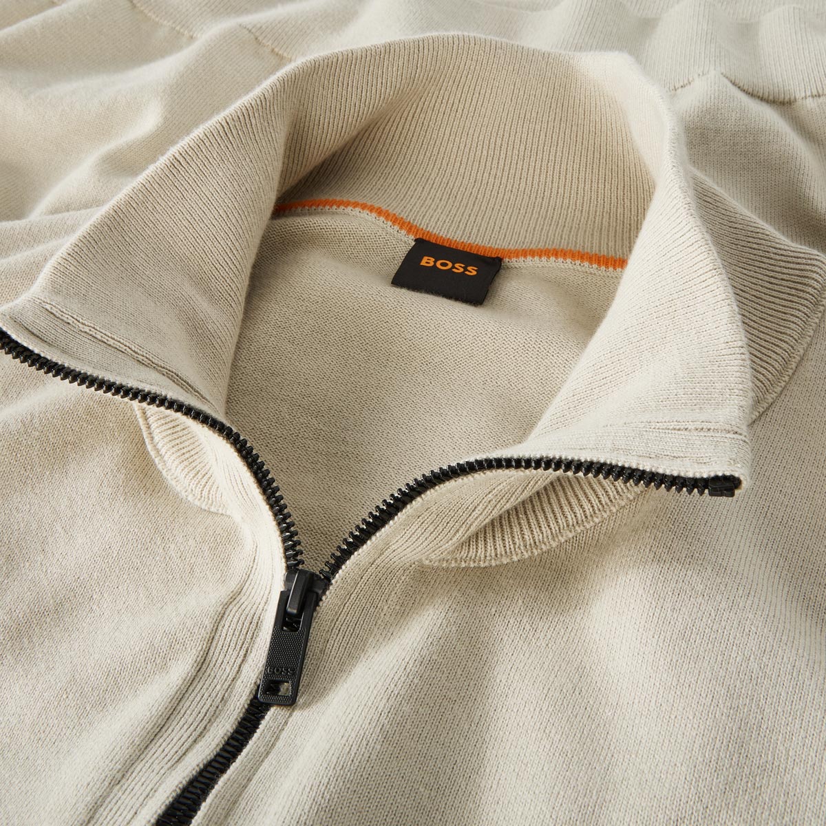 BOSS Troyer mit Elasthan beige