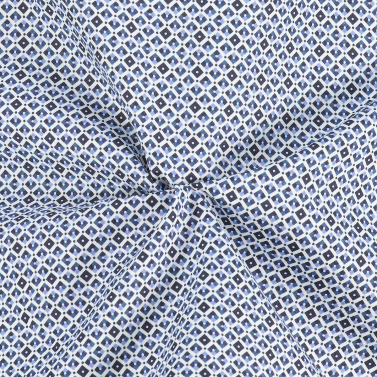 CASA MODA Businesshemd mit Allover-Print, langarm, bügelfrei blau