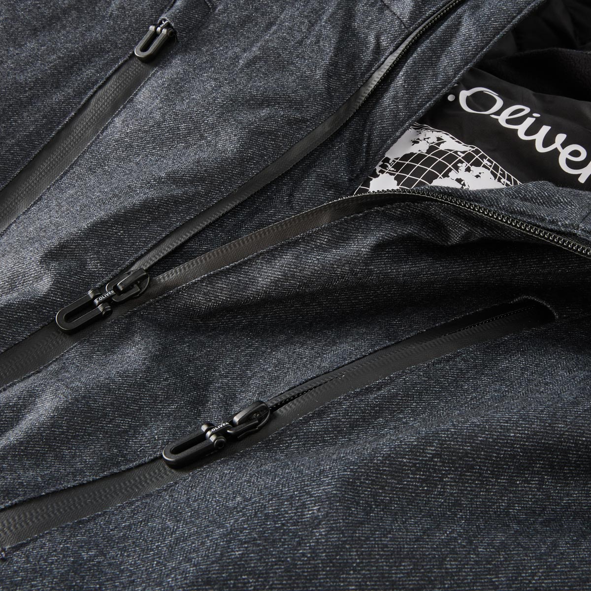 s.Oliver Wattierter Blouson, wasserabweisend blau